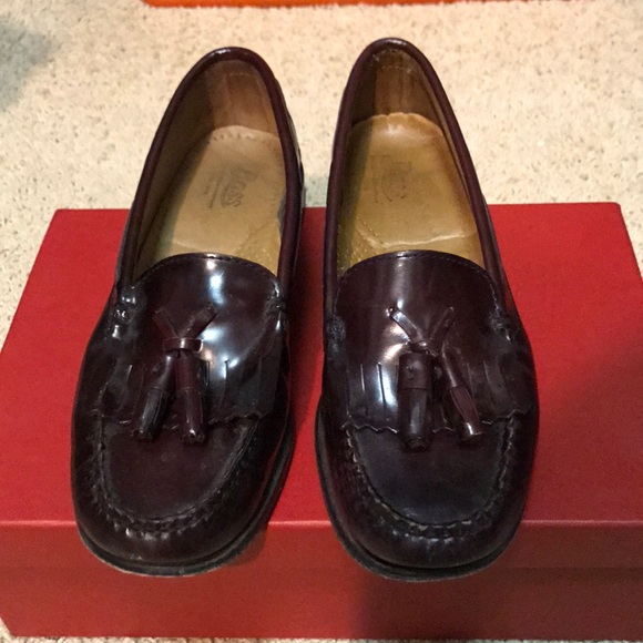 Bass Oxblood Loafers Size 6 - Picture 1 of 6